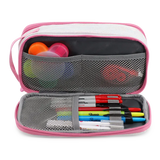 Doodle Pencil Case with Handle Strap in Metallic Silver - JWorldstore