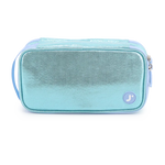 Doodle Pencil Case with Handle Strap in Metallic Teal - JWorldstore