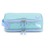 Doodle Pencil Case with Handle Strap in Metallic Teal - JWorldstore