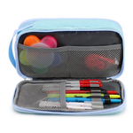 Doodle Pencil Case with Handle Strap in Metallic Teal - JWorldstore
