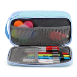 Doodle Pencil Case with Handle Strap in Metallic Teal - JWorldstore