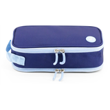 Doodle Pencil Case with Handle Strap in Navy