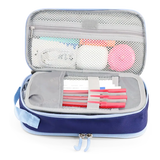 Doodle Pencil Case with Handle Strap in Navy