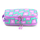 Doodle Pencil Case with Handle Strap in Puffy Flower