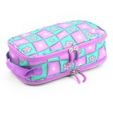 Doodle Pencil Case with Handle Strap in Puffy Flower
