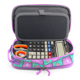 Doodle Pencil Case with Handle Strap in Puffy Flower