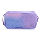 Doodle Pencil Case with Handle Strap in Purple Mermaid - JWorldstore