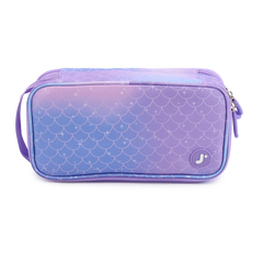 Doodle Pencil Case with Handle Strap in Purple Mermaid - JWorldstore