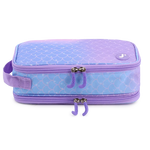 Doodle Pencil Case with Handle Strap in Purple Mermaid - JWorldstore