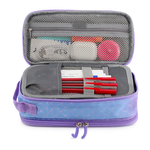 Doodle Pencil Case with Handle Strap in Purple Mermaid - JWorldstore