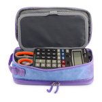 Doodle Pencil Case with Handle Strap in Purple Mermaid - JWorldstore