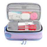 Doodle Pencil Case with Handle Strap in Purple