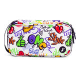 Doodle Pencil Case with Handle Strap in Street Art