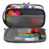 Doodle Pencil Case with Handle Strap in Street Art
