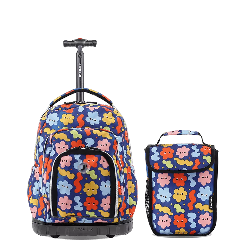 Lollipop Kids Rolling Backpack With Lunch Bag (16 Inch) in Baby