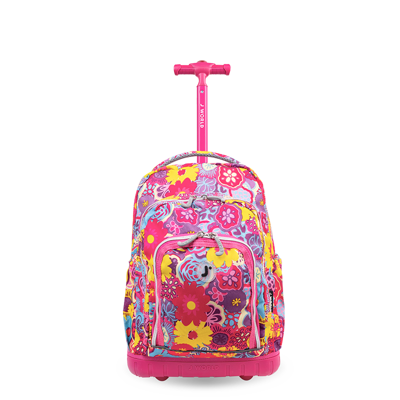 16 backpack kids J World Lollipop Poppy Pansy 16" Kids Rolling Backpack and Lunch Bag