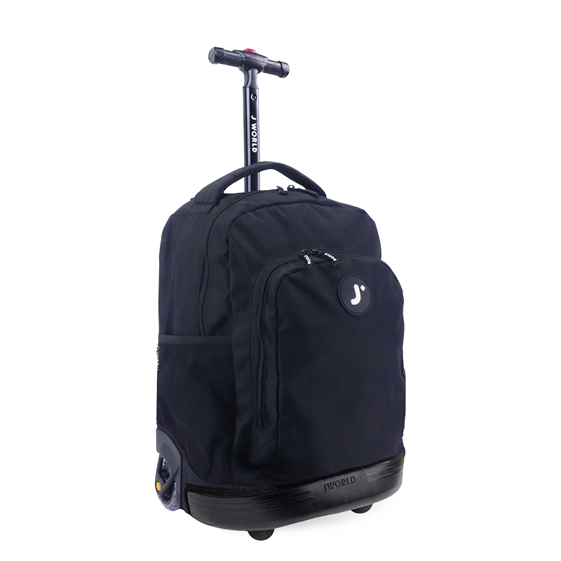 J World New York Sunny Zaino Con Ruote Unisex - 43x30x21 Cm, Con Schienale Imbottito E Tasche Organizer, Per Scuola E Viaggi