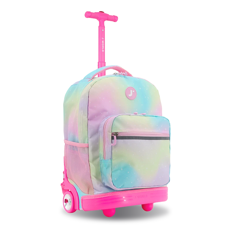 Sunrise Rolling Backpack (18 Inch) in Aurora - JWorldstore