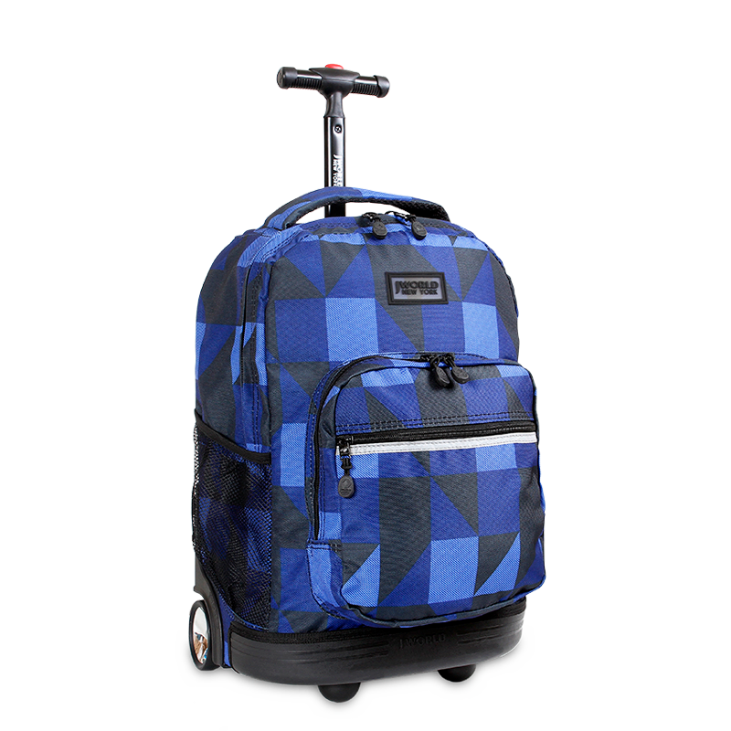 Sunrise Rolling Backpack (18 Inch) in Block Navy - JWorldstore