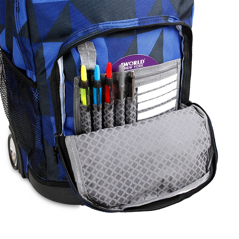 Sunrise Rolling Backpack (18 Inch) in Block Navy - JWorldstore