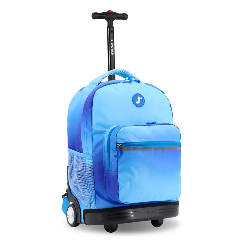 Sunrise Rolling Backpack (18 Inch) in Blue Gradient - JWorldstore