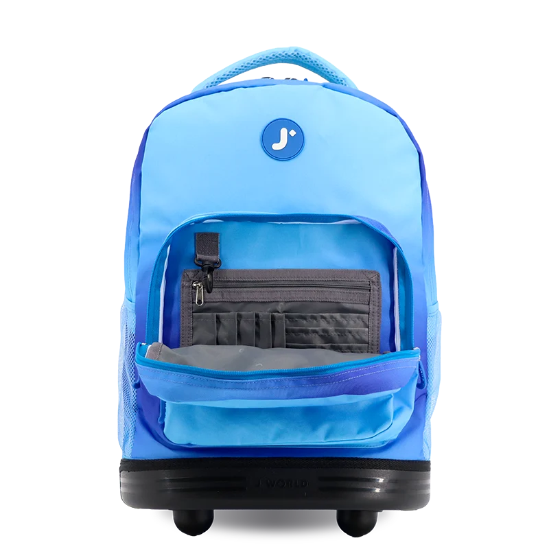 Sunrise Rolling Backpack (18 Inch) in Blue Gradient - JWorldstore