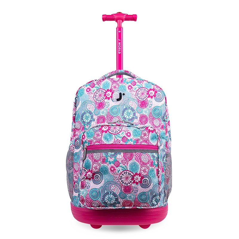 Sunrise Rolling Backpacks for Girls | Blue Raspberry | J World ...