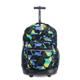 Sunrise Rolling Backpack (18 Inch) in Cubes