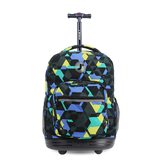 Sunrise Rolling Backpack (18 Inch) in Cubes - JWorldstore