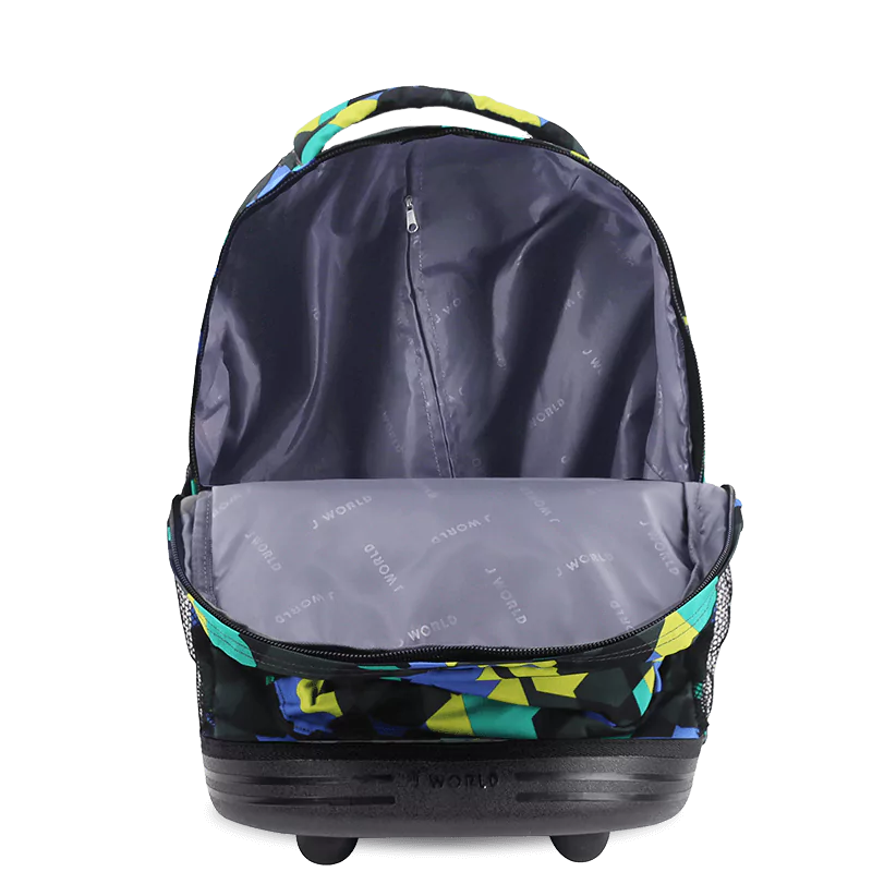 Sunrise Rolling Backpack (18 Inch) in Cubes - JWorldstore