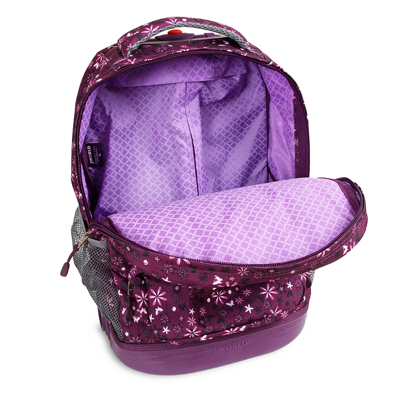 Sunrise Rolling Backpack (18 Inch) in Garden Purple - Final Sale - JWorldstore