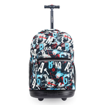Sunrise Rolling Backpack (18 Inch) in Graffiti - JWorldstore