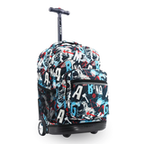 Sunrise Rolling Backpack (18 Inch) in Graffiti - JWorldstore