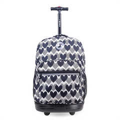 Sunrise Rolling Backpack (18 Inch) in Heart Dot - JWorldstore