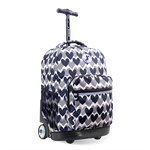 Sunrise Rolling Backpack (18 Inch) in Heart Dot - JWorldstore