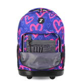 Sunrise Rolling Backpack (18 Inch) in Heart Spray