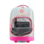 Sunrise Rolling Backpack (18 Inch) in Metallic Silver - JWorldstore