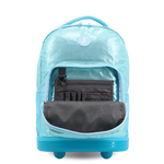 Sunrise Rolling Backpack (18 Inch) in Metallic Teal - JWorldstore