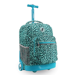 Sunrise Rolling Backpack (18 Inch) in Mint Leopard - JWorldstore