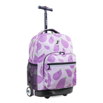 Sunrise Rolling Backpack (18 Inch) in Mr Eggplant - JWorldstore