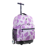 Sunrise Rolling Backpack (18 Inch) in Mr Eggplant - JWorldstore