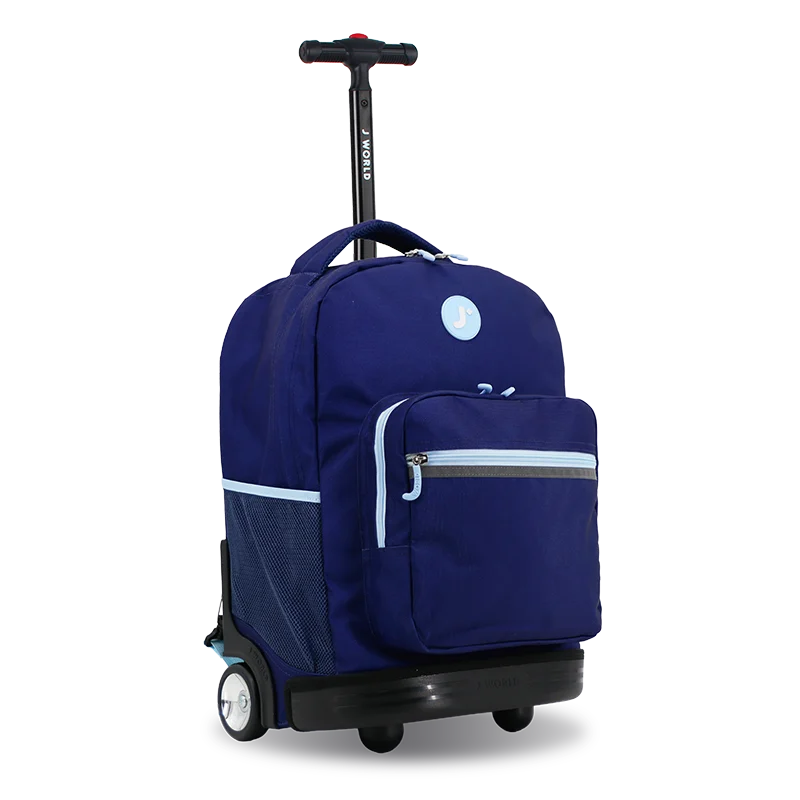 Sunrise Rolling Backpack (18 Inch) in Navy - JWorldstore