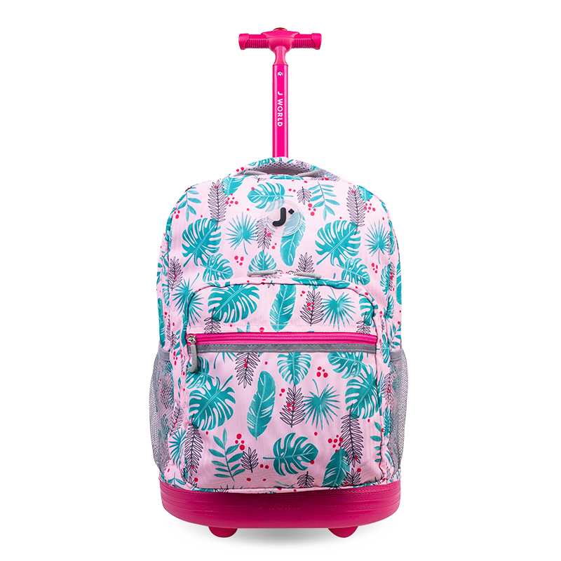 Sunrise Rolling Backpacks for Girls | Palm Leaves | J World – JWorldstore