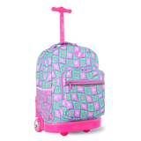Sunrise Rolling Backpack (18 Inch) in Puffy Flower