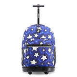 Sunrise Rolling Backpack (18 Inch) in Puffy Stars
