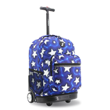 Sunrise Rolling Backpack (18 Inch) in Puffy Stars