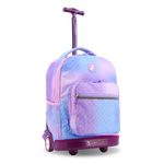 Sunrise Rolling Backpack (18 Inch) in Purple Mermaid - JWorldstore
