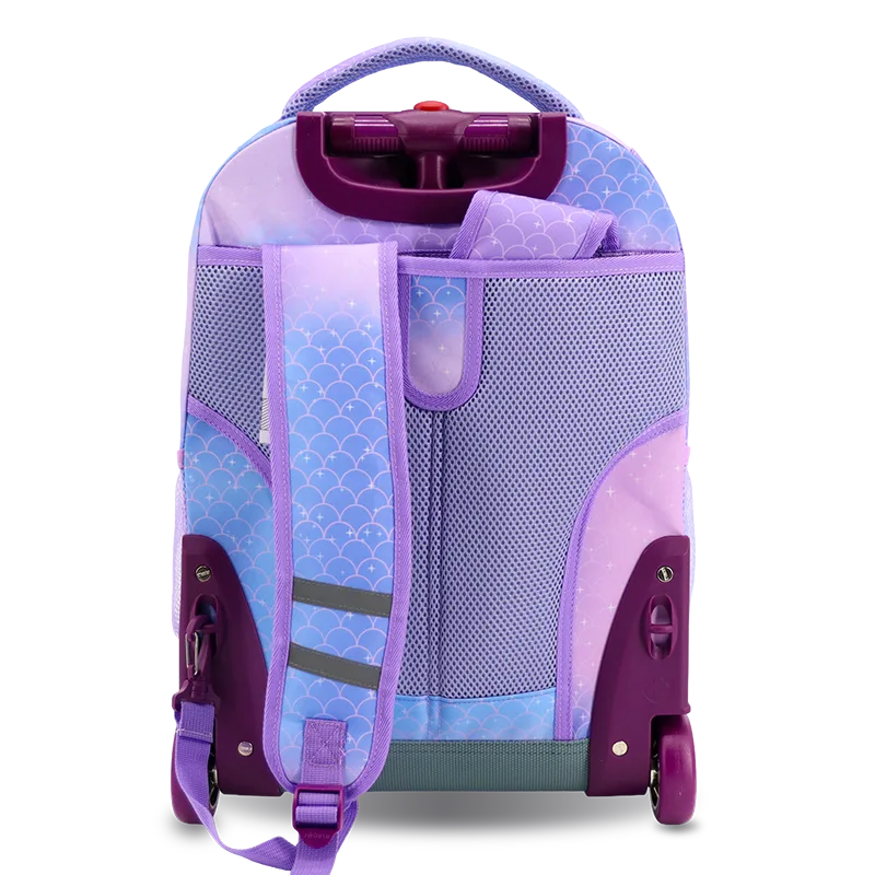 Sunrise Rolling Backpack (18 Inch) in Purple Mermaid - JWorldstore
