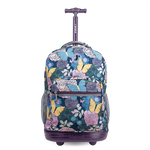 Sunrise Rolling Backpack (18 Inch) in Secret Garden - JWorldstore
