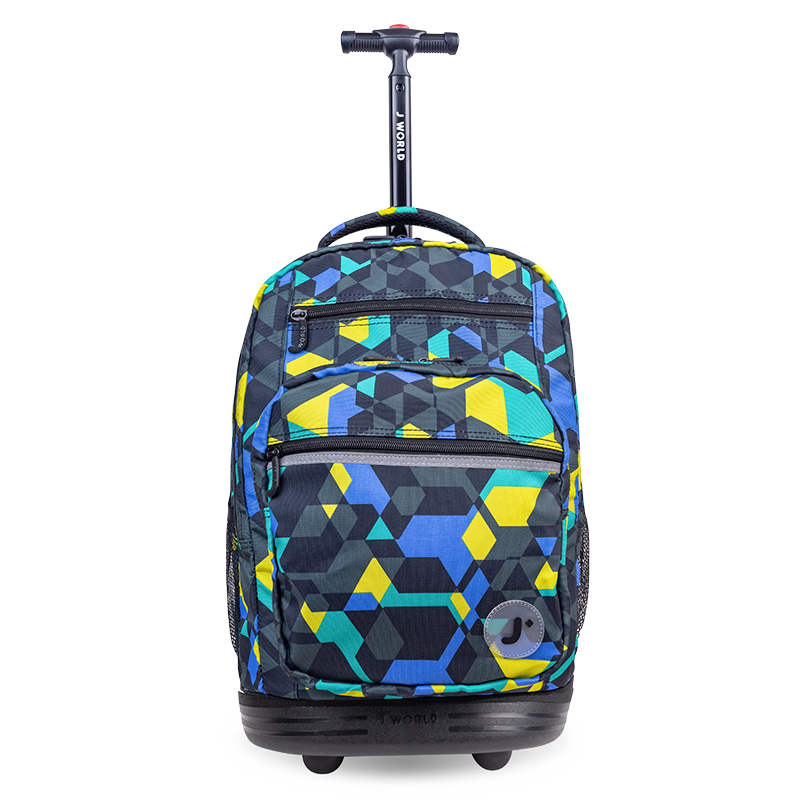 J World Sundance Cubes Rolling Laptop Backpack